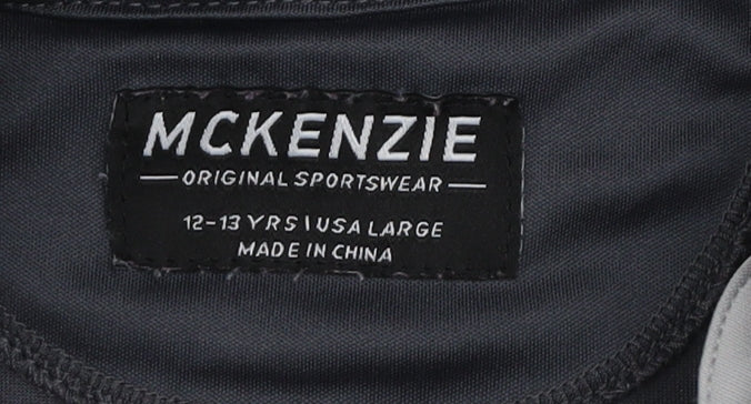 McKenzie Boys Grey Colourblock 1/4 Zip Pullover Hoodie 12-13 Years