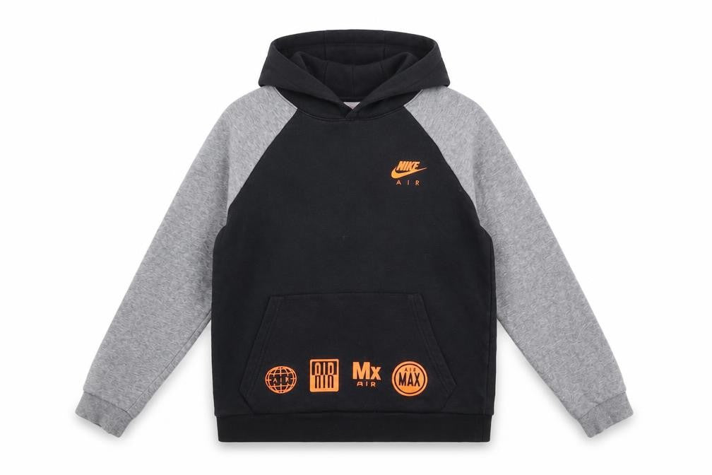 Nike Boys Black & Grey Hoodie 12-13 Years Pullover Sweatshirt