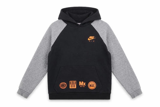 Nike Boys Black & Grey Hoodie 12-13 Years Pullover Sweatshirt