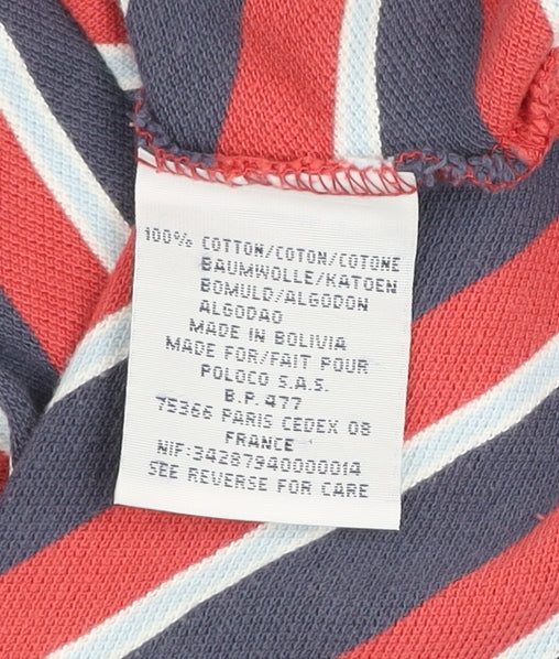 Ralph Lauren Men’s Multicoloured Striped Polo Shirt Size L Cotton