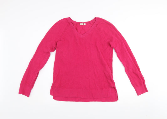 GAP Women’s Pink V-Neck Knit Pullover Jumper Size S