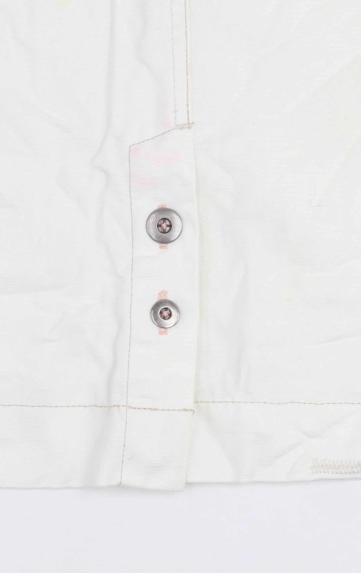 Lee Cooper Women's White Cotton Cargo Knee Length Skirt Size 12