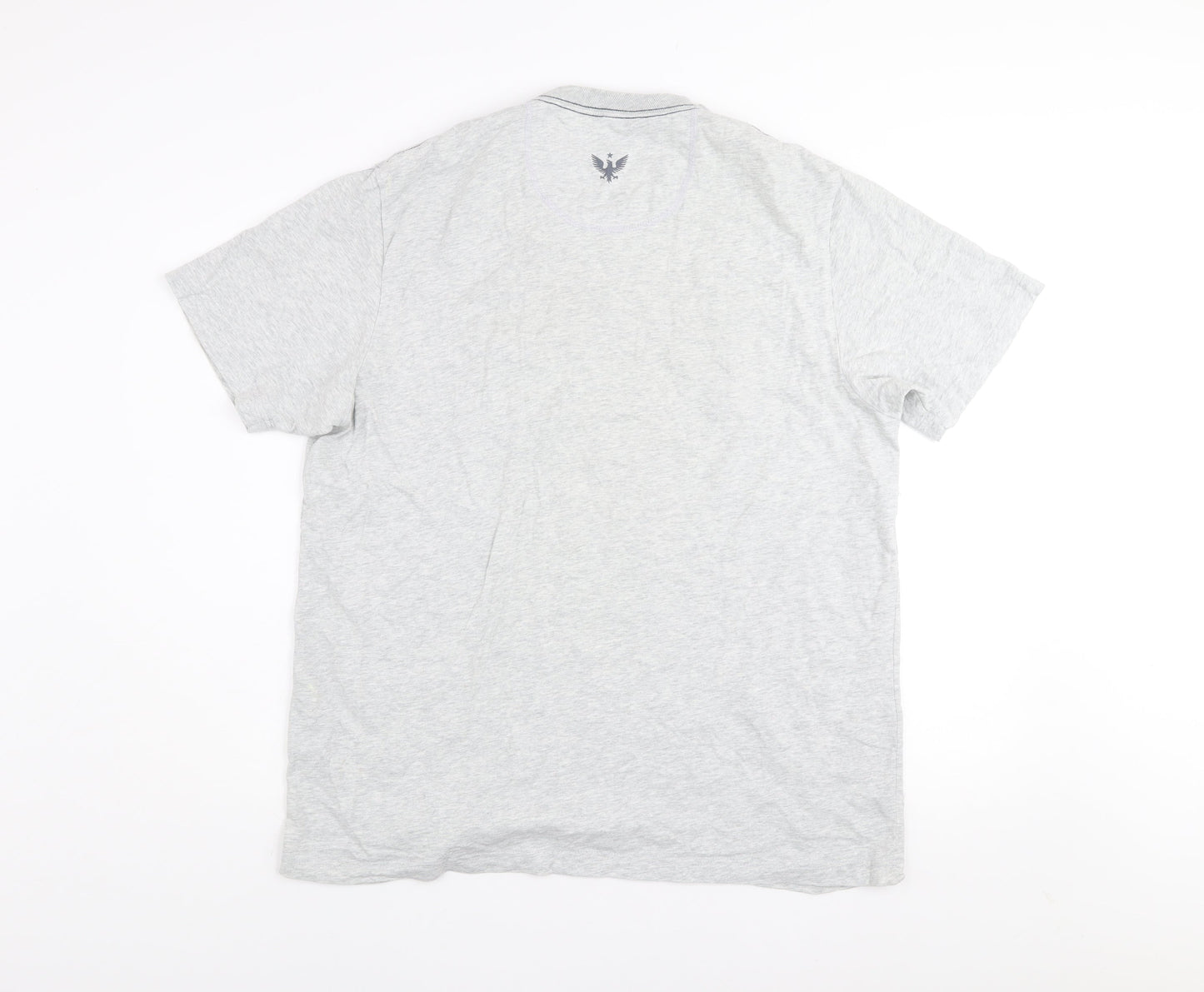 Diesel Men's Grey Graphic Logo Regular Fit Cotton T-Shirt XL