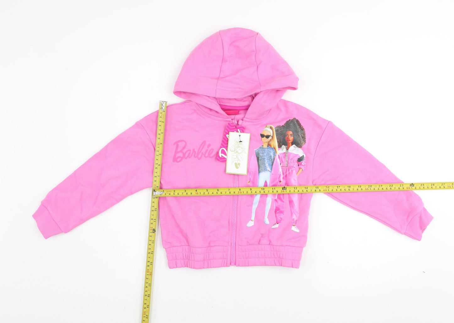 Barbie Girls Pink Full Zip Hoodie 7-8 Years Hooded Sweatshirt