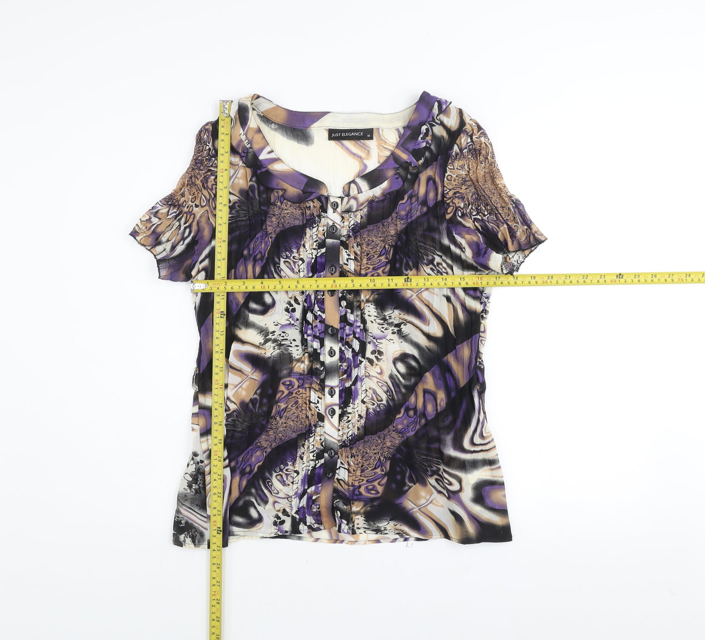 Just Elegance Women's Multicoloured Size 16 Tunic Blouse