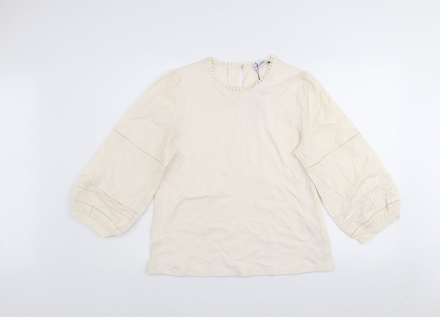 Gallery Women’s Ivory 3/4 Sleeve Tunic Blouse Medium