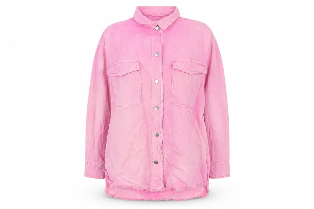 Next Women Pink Cotton Relaxed Basic Jacket Size 14
