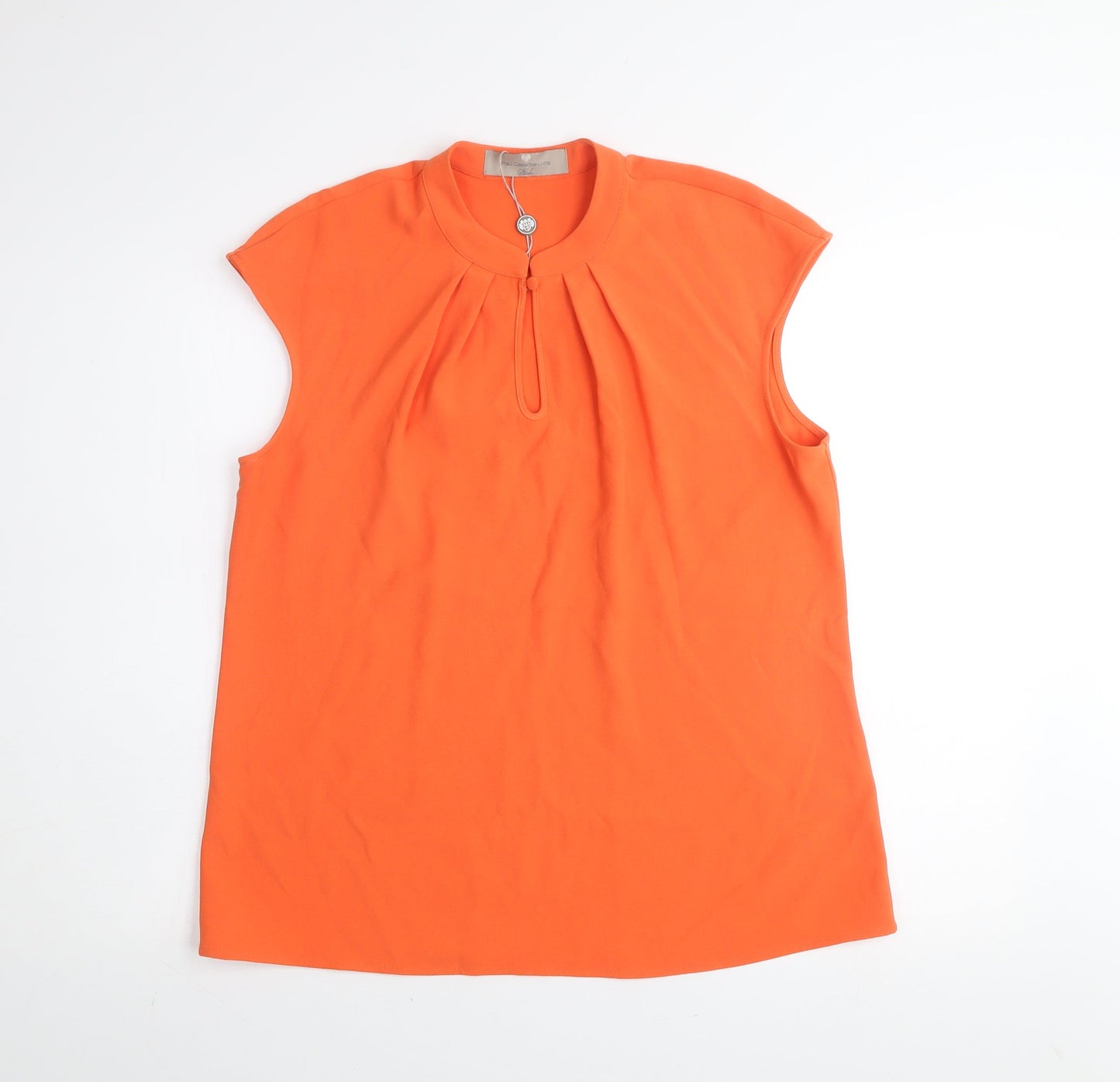 Paul Costelloe Living Studio Womens Orange Size 12 Sleeveless Blouse