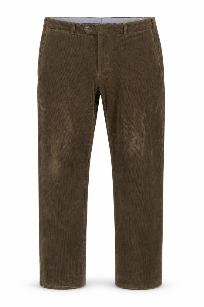 Bugatti Men's Brown Corduroy Chino Trousers Size 2XL 38in