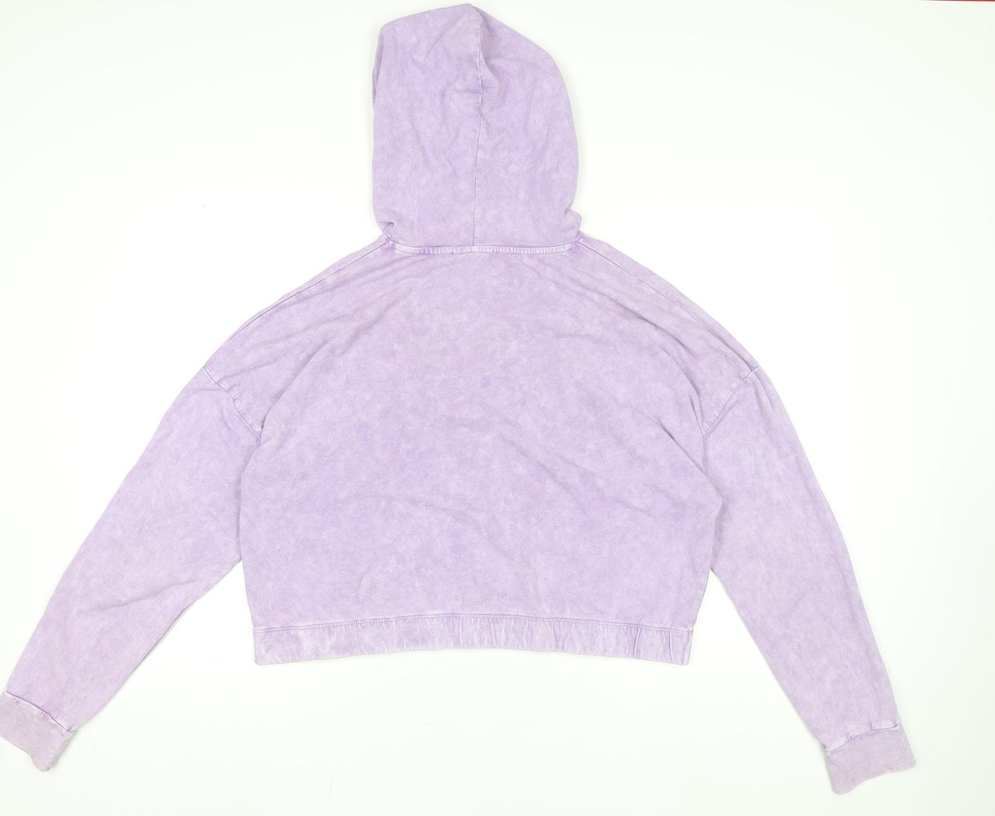 Pep&Co Women’s Lilac Pullover Hoodie L Cotton Blend Casual