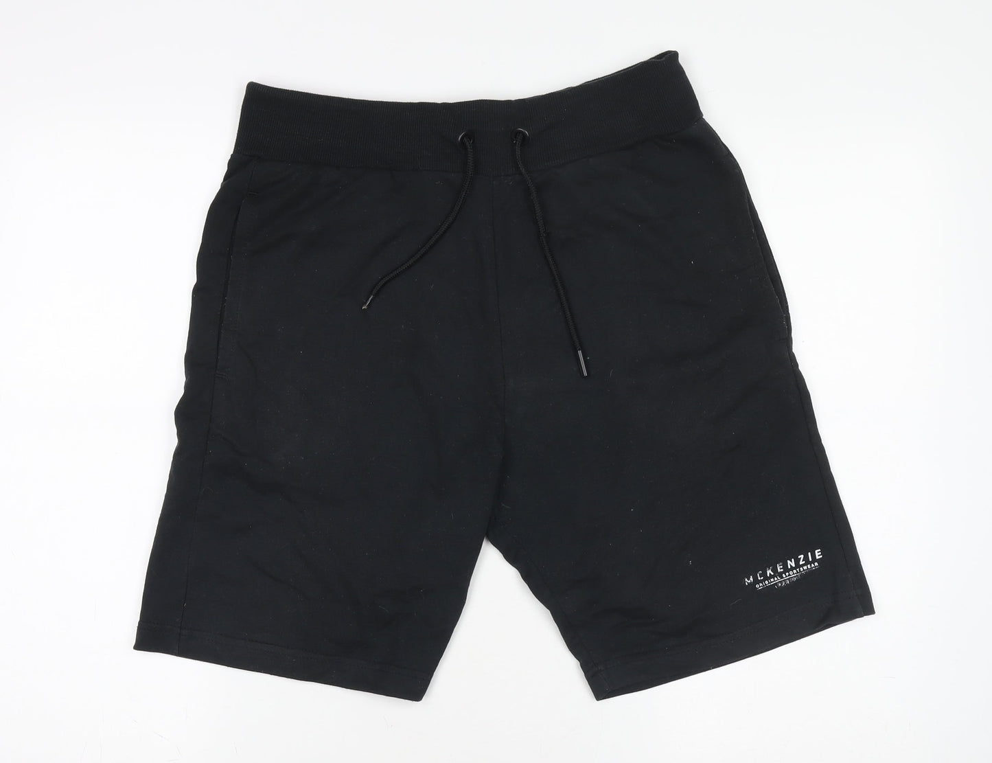 McKenzie Men's Black Athletic Shorts Size L Drawstring Waist