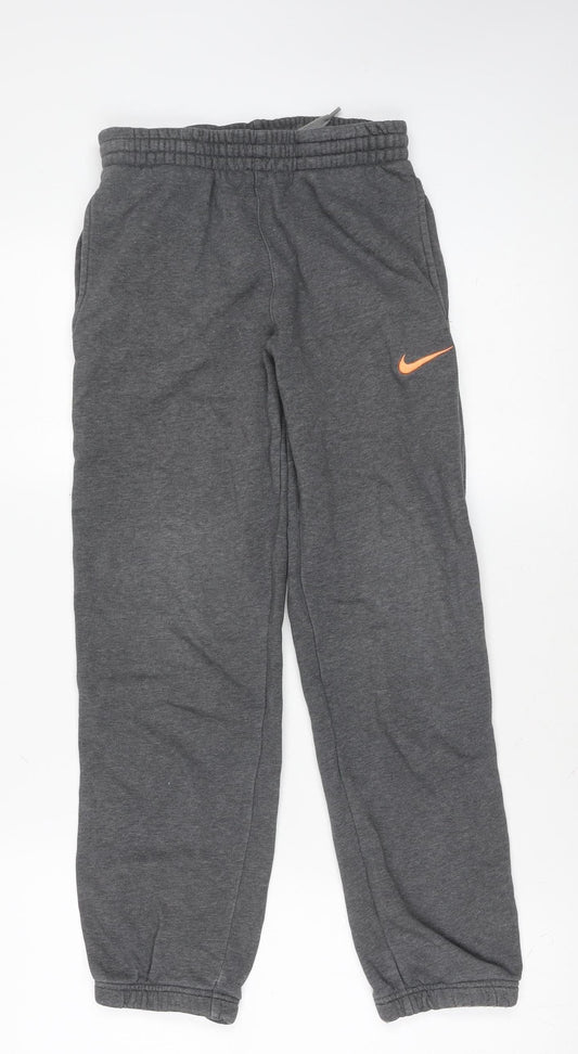 Nike Boys Grey Jogger Sweatpants 8-10 Years Elastic Waist Activewear
