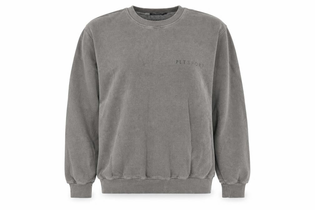 PrettyLittleThing Women’s Grey Pullover Jumper PLT Sport Logo M Cotton Blend