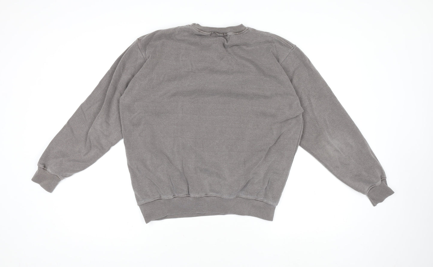 PrettyLittleThing Women’s Grey Pullover Jumper PLT Sport Logo M Cotton Blend
