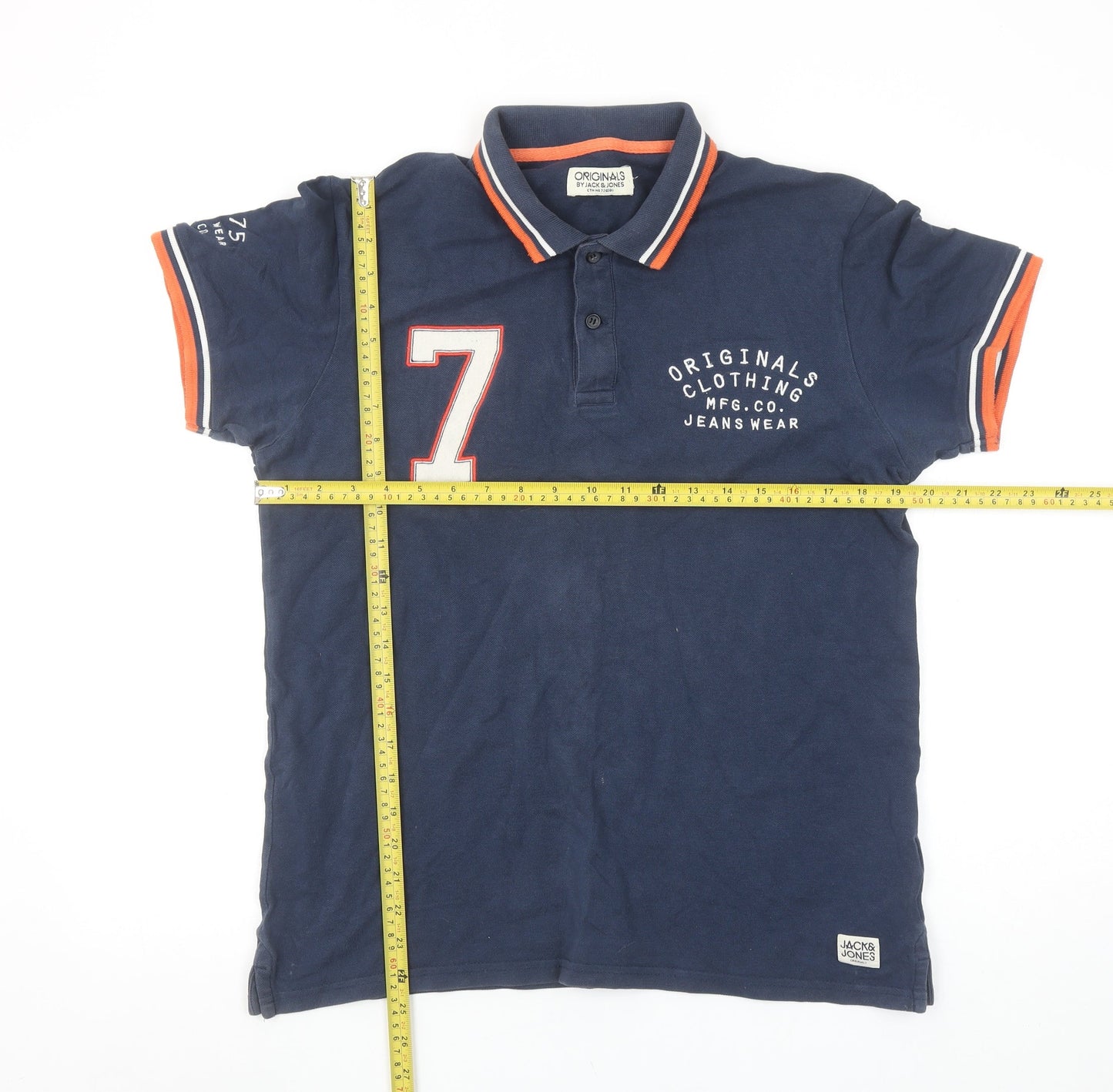 Jack & Jones Men’s Blue Originals Polo Shirt Size L Casual Style