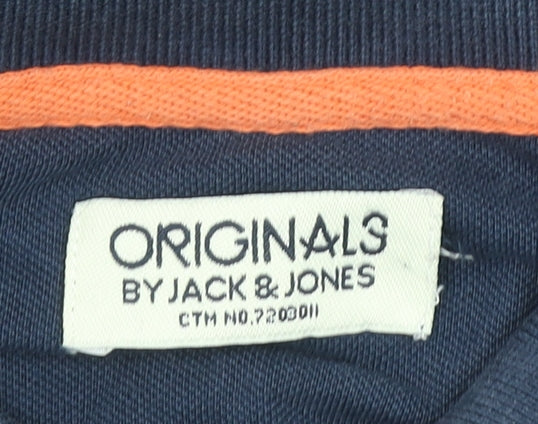 Jack & Jones Men’s Blue Originals Polo Shirt Size L Casual Style