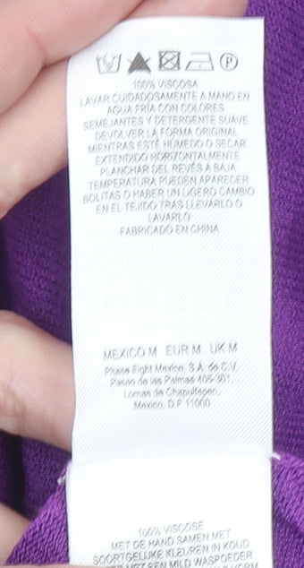 Phase Eight Women's Purple Relaxed Fit Viscose Batwing Blouse M