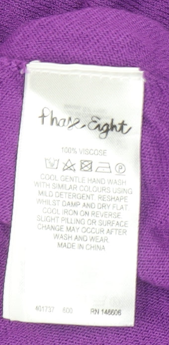 Phase Eight Women's Purple Relaxed Fit Viscose Batwing Blouse M