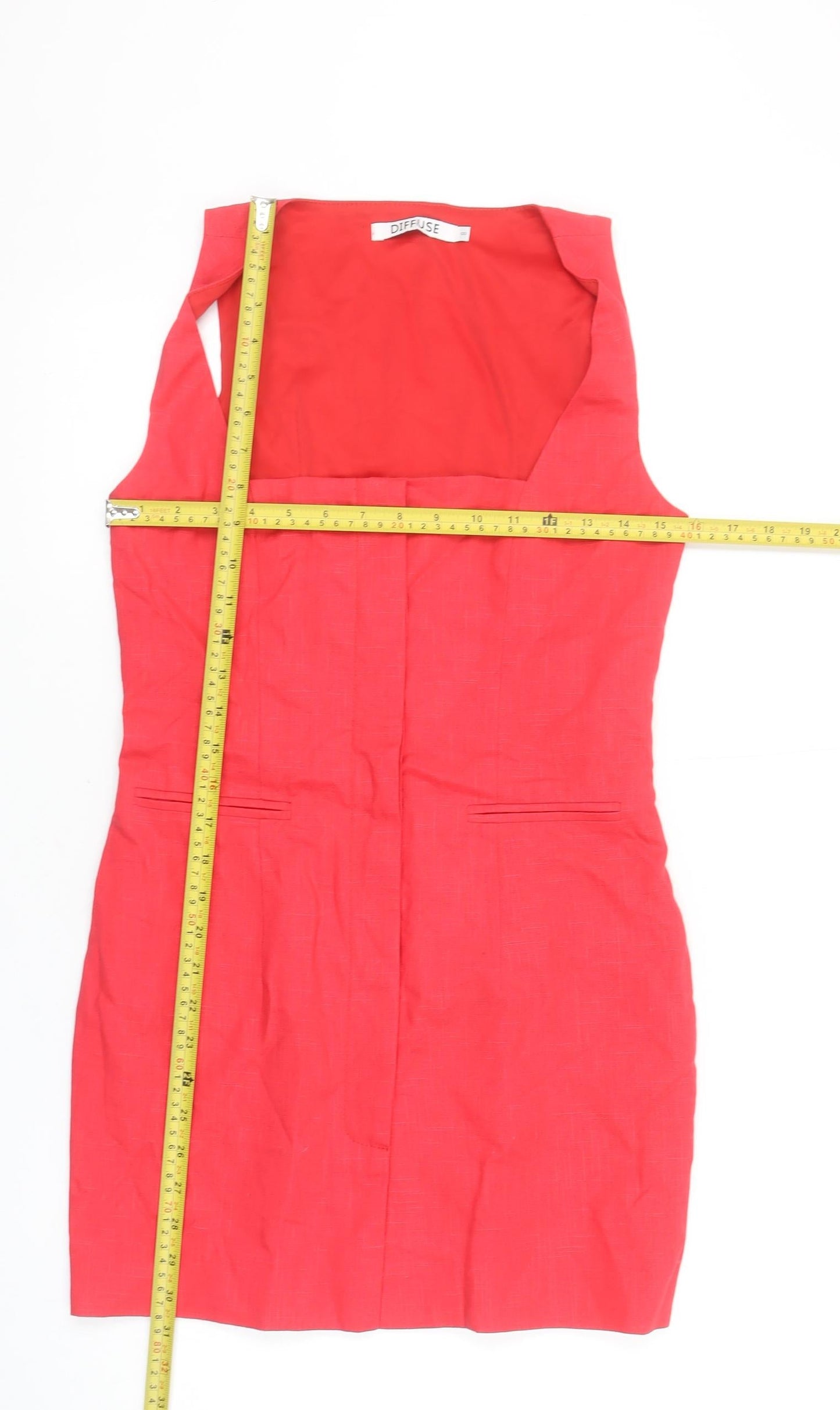 Diffuse Women's Red Sleeveless Sheath Dress Size 8 Party Cocktail