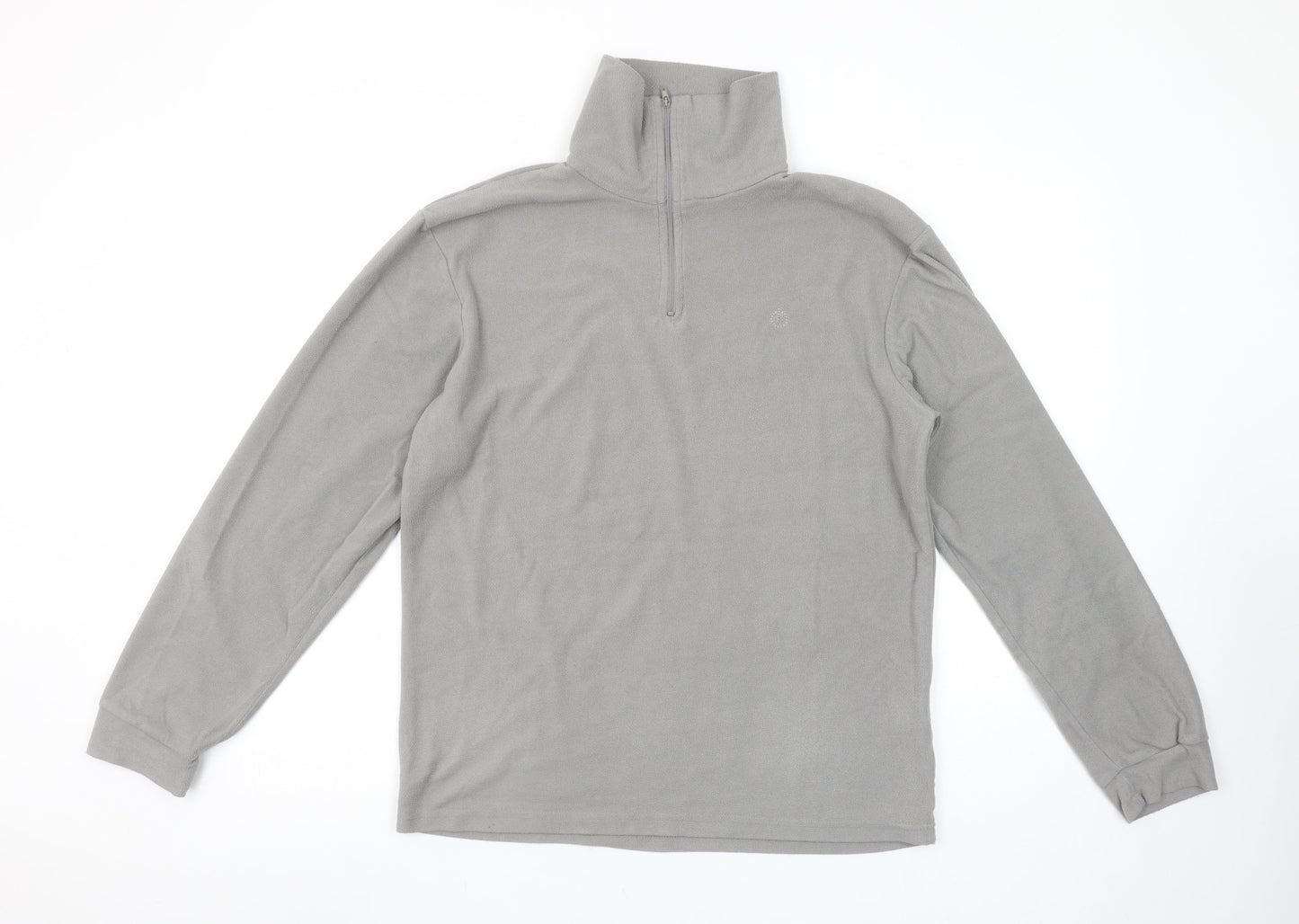 On Spirit Women's Grey Fleece 1/4 Zip Pullover Sweatshirt M