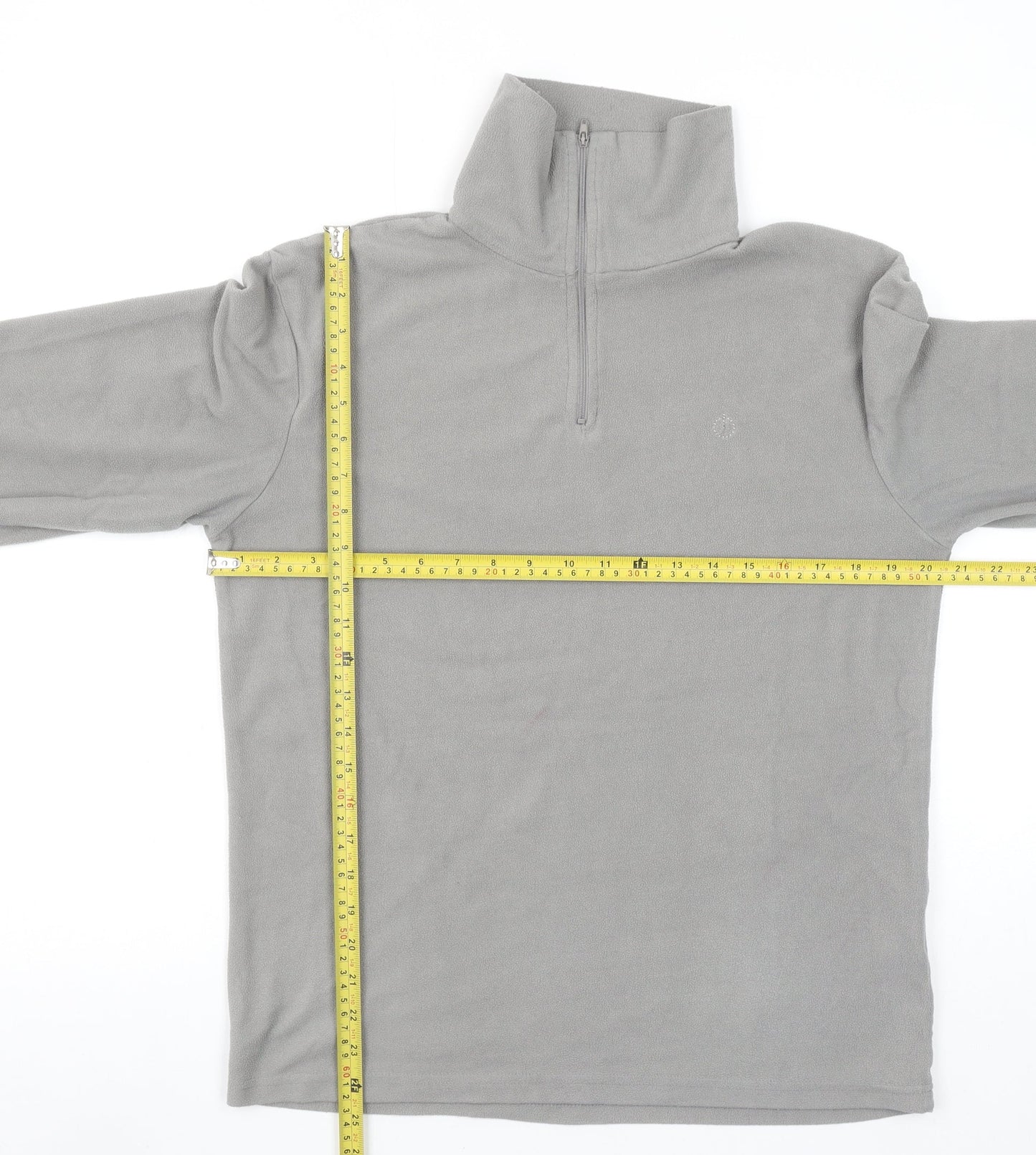 On Spirit Women's Grey Fleece 1/4 Zip Pullover Sweatshirt M