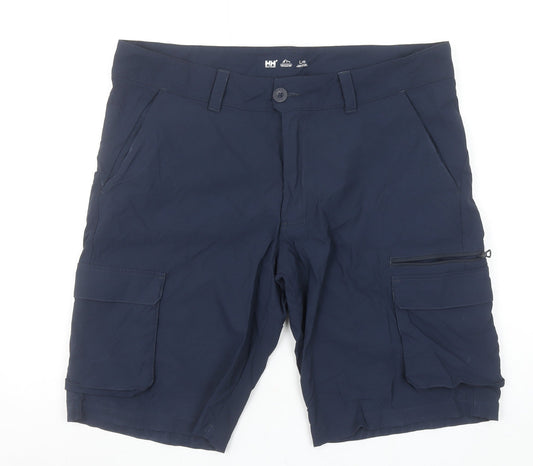 Helly Hansen Men's Blue Cargo Shorts L Outdoor Quick Dry