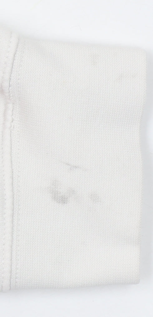 Nike Men’s White Pullover Hoodie L Regular Fleece Logo Good Condition