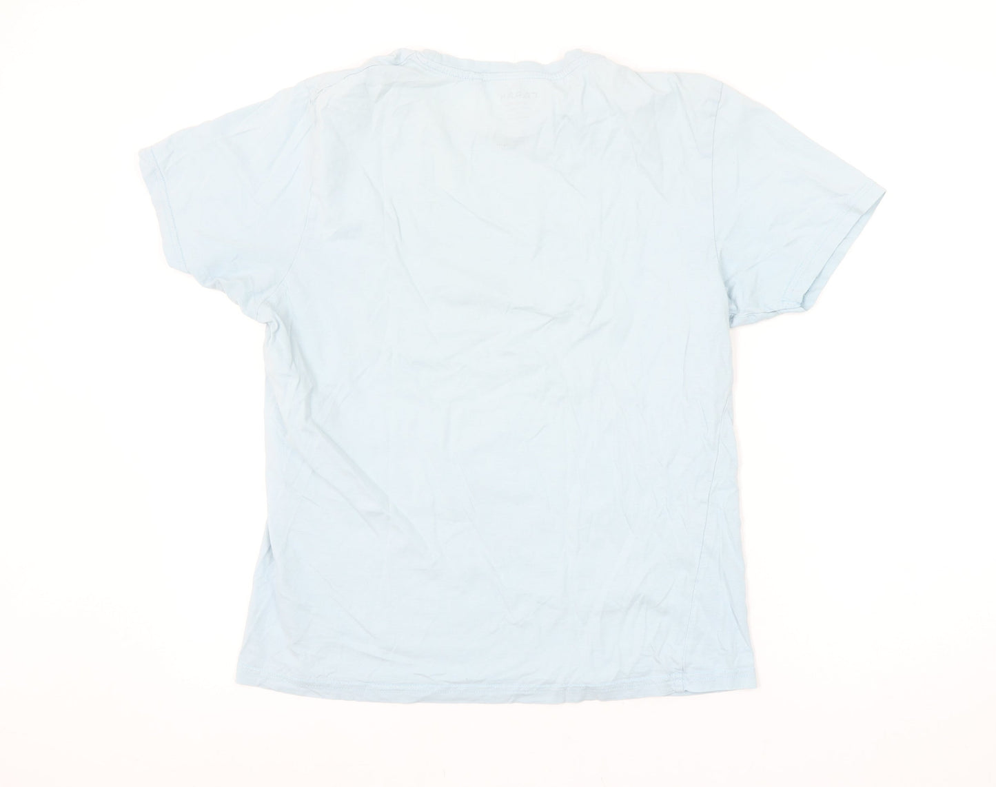 Farah Men's Blue Cotton Short Sleeve Crew Neck T-Shirt Size M