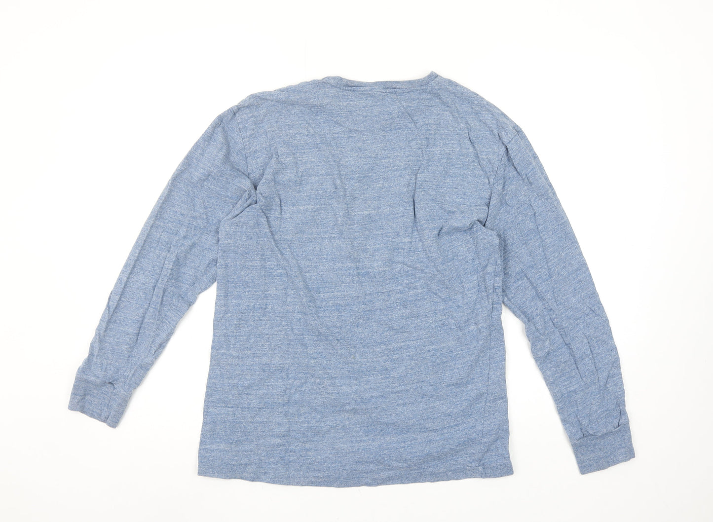 Ralph Lauren Men's Blue Long Sleeve Cotton Crew Neck T-Shirt Size S