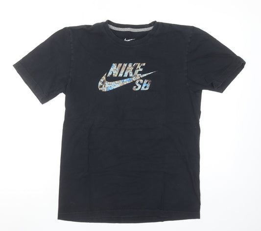 Nike SB Men's Black Cotton Regular Fit Graphic T-Shirt Size S