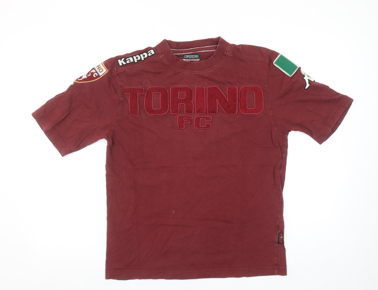Kappa Men’s Red Torino FC Short Sleeve Cotton T-Shirt Medium