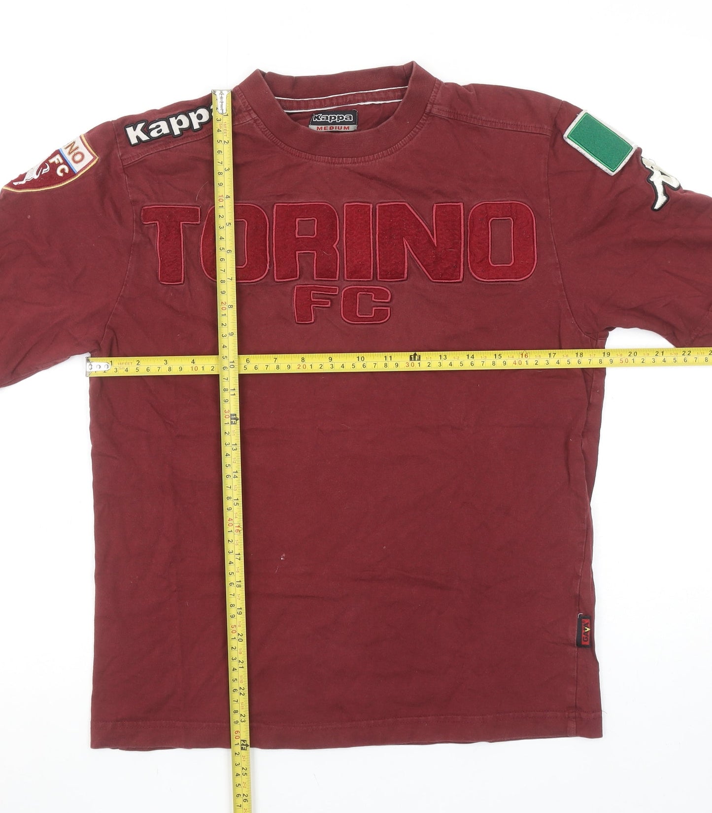 Kappa Men’s Red Torino FC Short Sleeve Cotton T-Shirt Medium