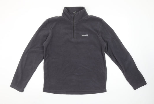Regatta Men's Black Fleece 1/4 Zip Pullover Sweatshirt Size M