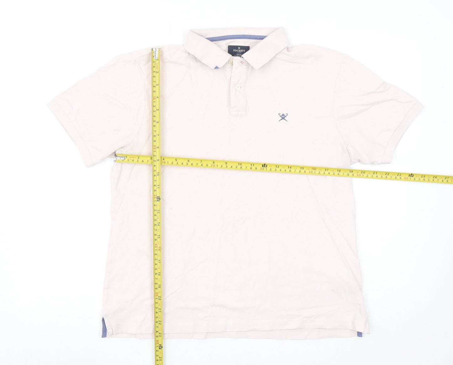 Hackett London Men's Beige Slim Fit Polo Shirt Size L