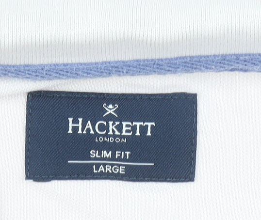 Hackett London Men's Beige Slim Fit Polo Shirt Size L