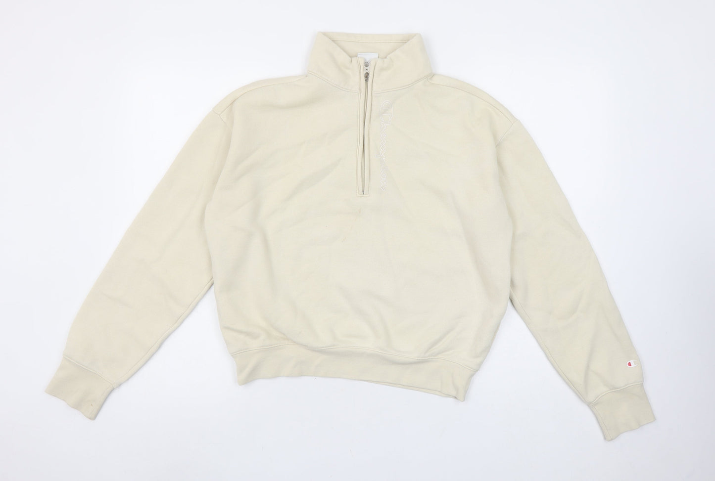 Womens UK M Regular Champion Beige Pullover Sweatshirt