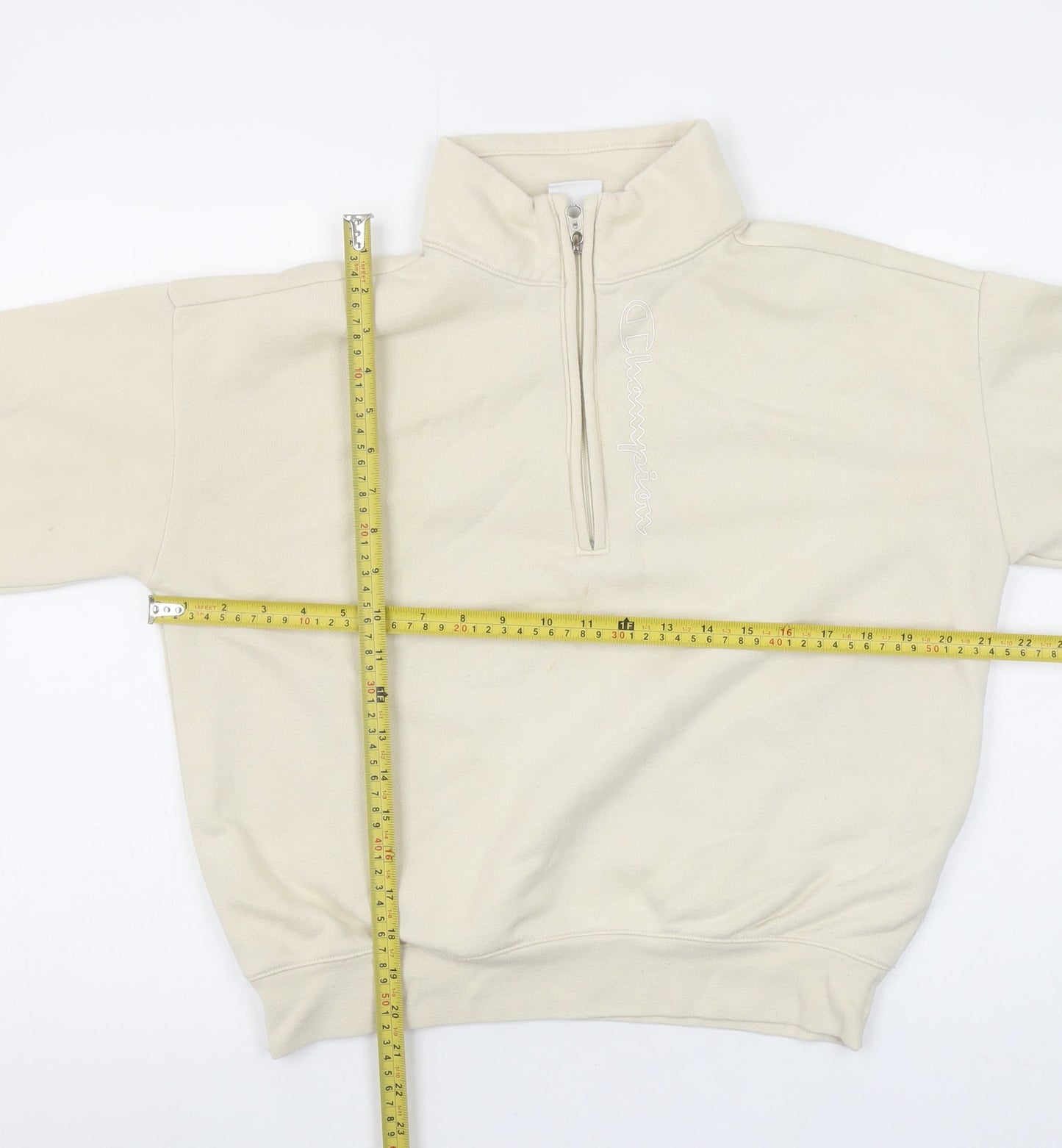 Womens UK M Regular Champion Beige Pullover Sweatshirt