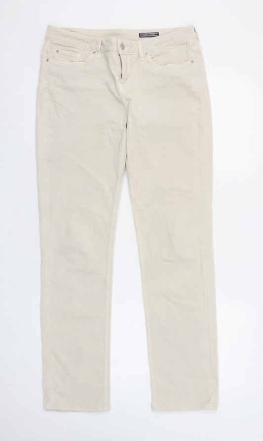 Tommy Hilfiger Womens Beige Chino Corduroy Trousers Size 28