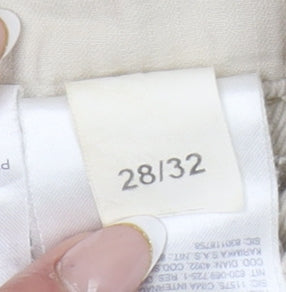 Tommy Hilfiger Womens Beige Chino Corduroy Trousers Size 28