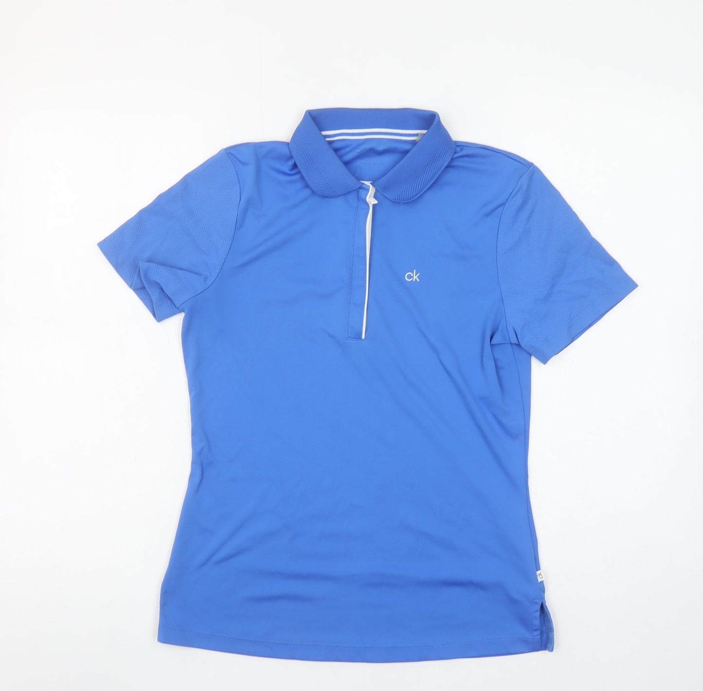 Calvin Klein Women's Blue Short Sleeve Polo Shirt Size S