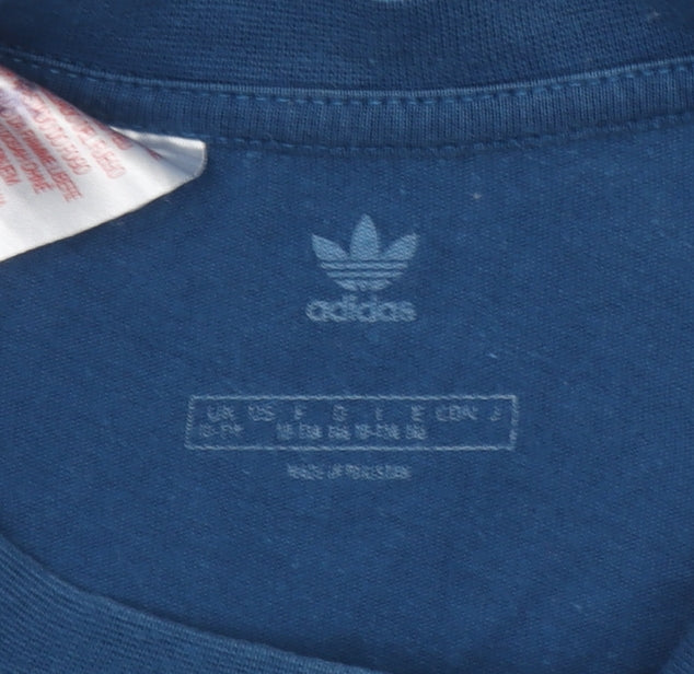 Adidas Boys Blue Short Sleeve Cotton T-Shirt 10-11 Years Sports Logo