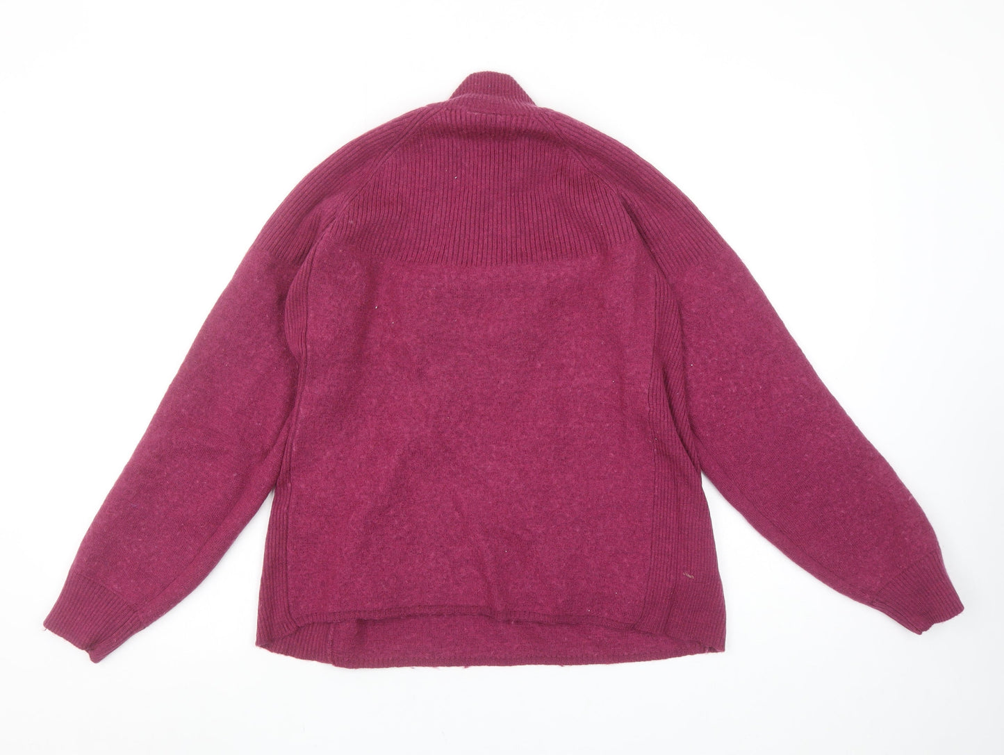 Kathmandu Women's Purple Merino Wool Half Zip Jumper Size 16