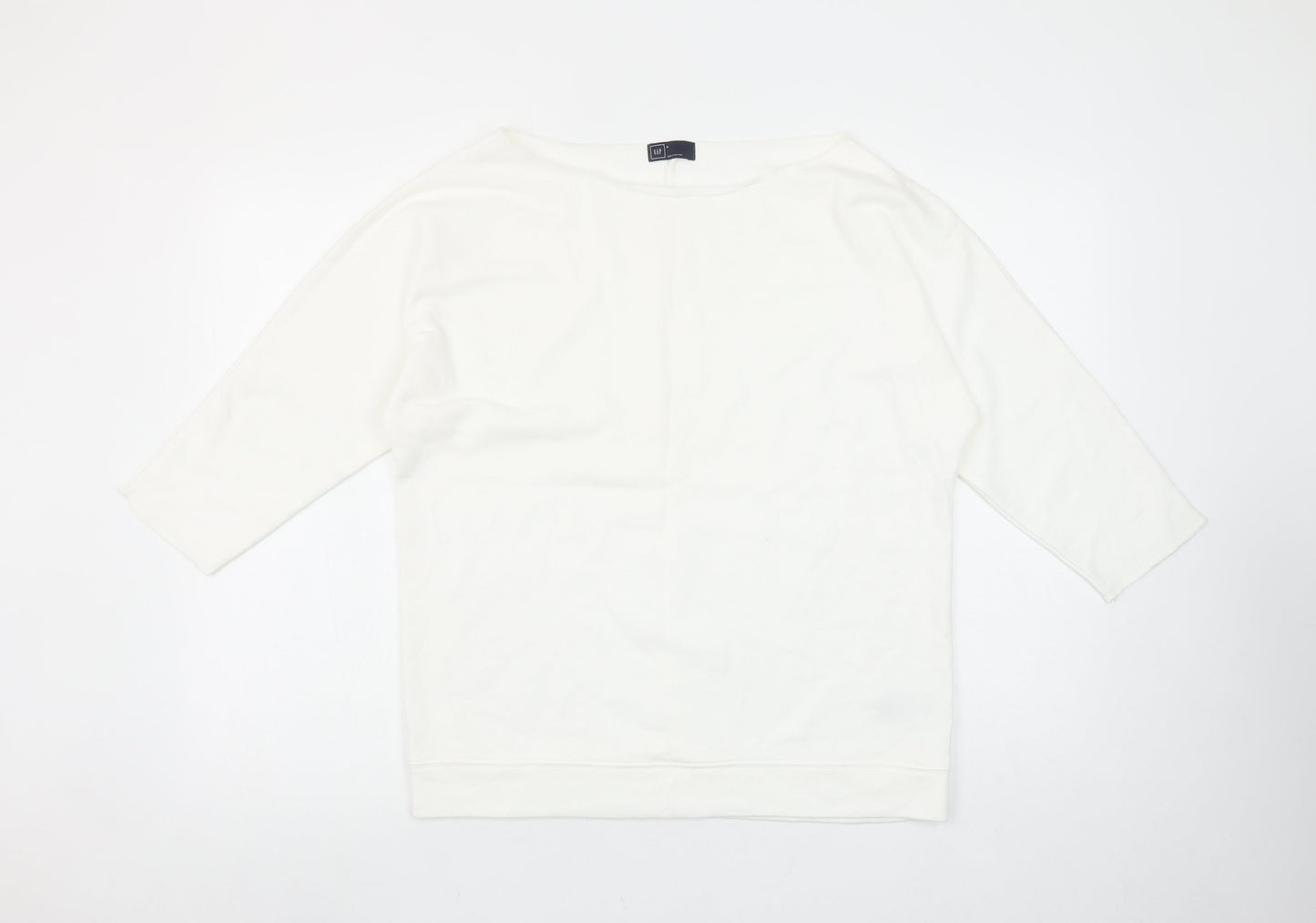 GAP Women Ivory Pullover Sweatshirt Medium Cotton Blend
