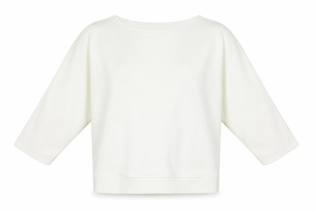 GAP Women Ivory Pullover Sweatshirt Medium Cotton Blend