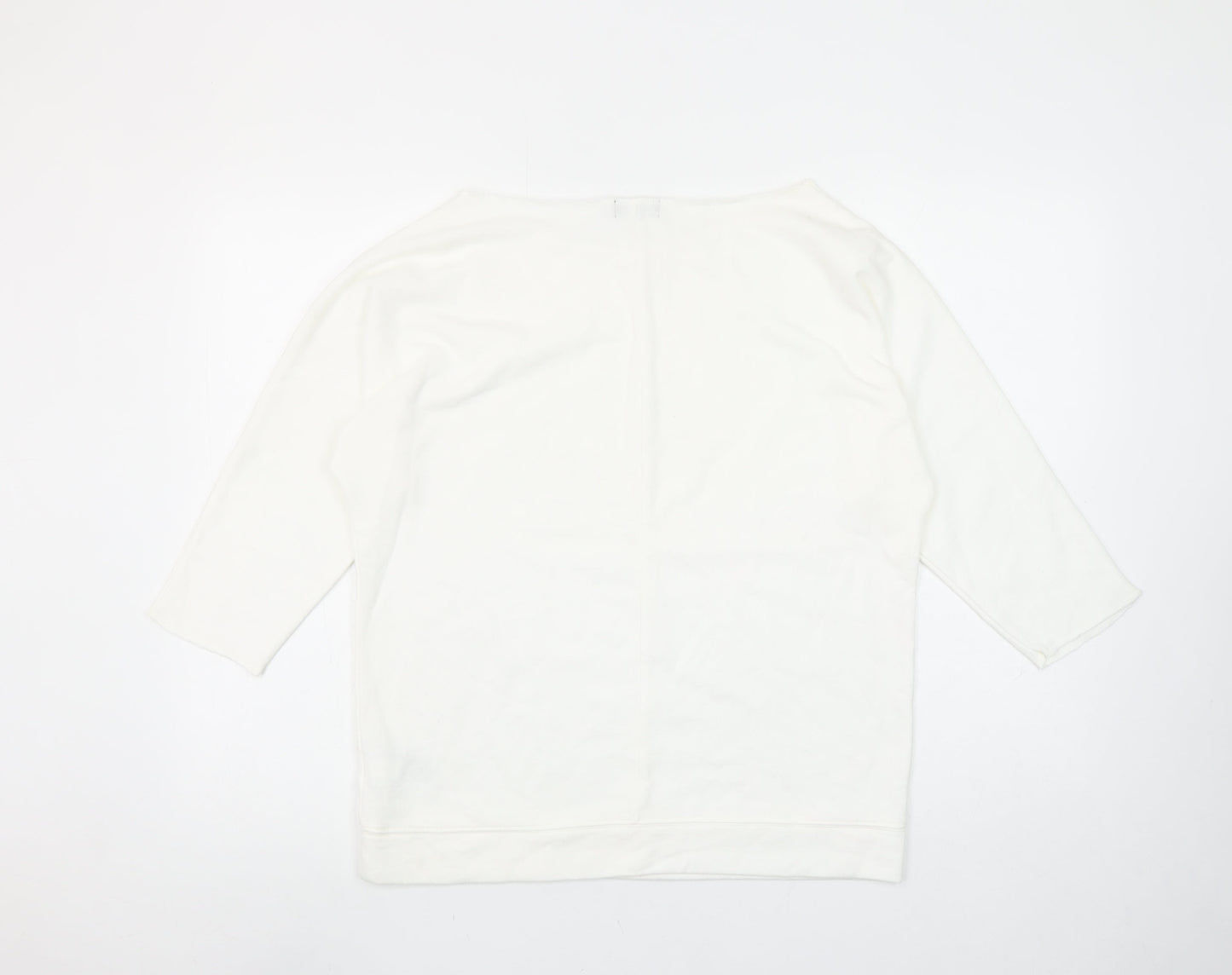 GAP Women Ivory Pullover Sweatshirt Medium Cotton Blend