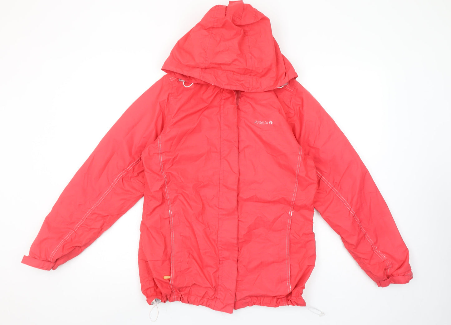 Regatta Women Red Waterproof Hooded Rain Jacket Size 10