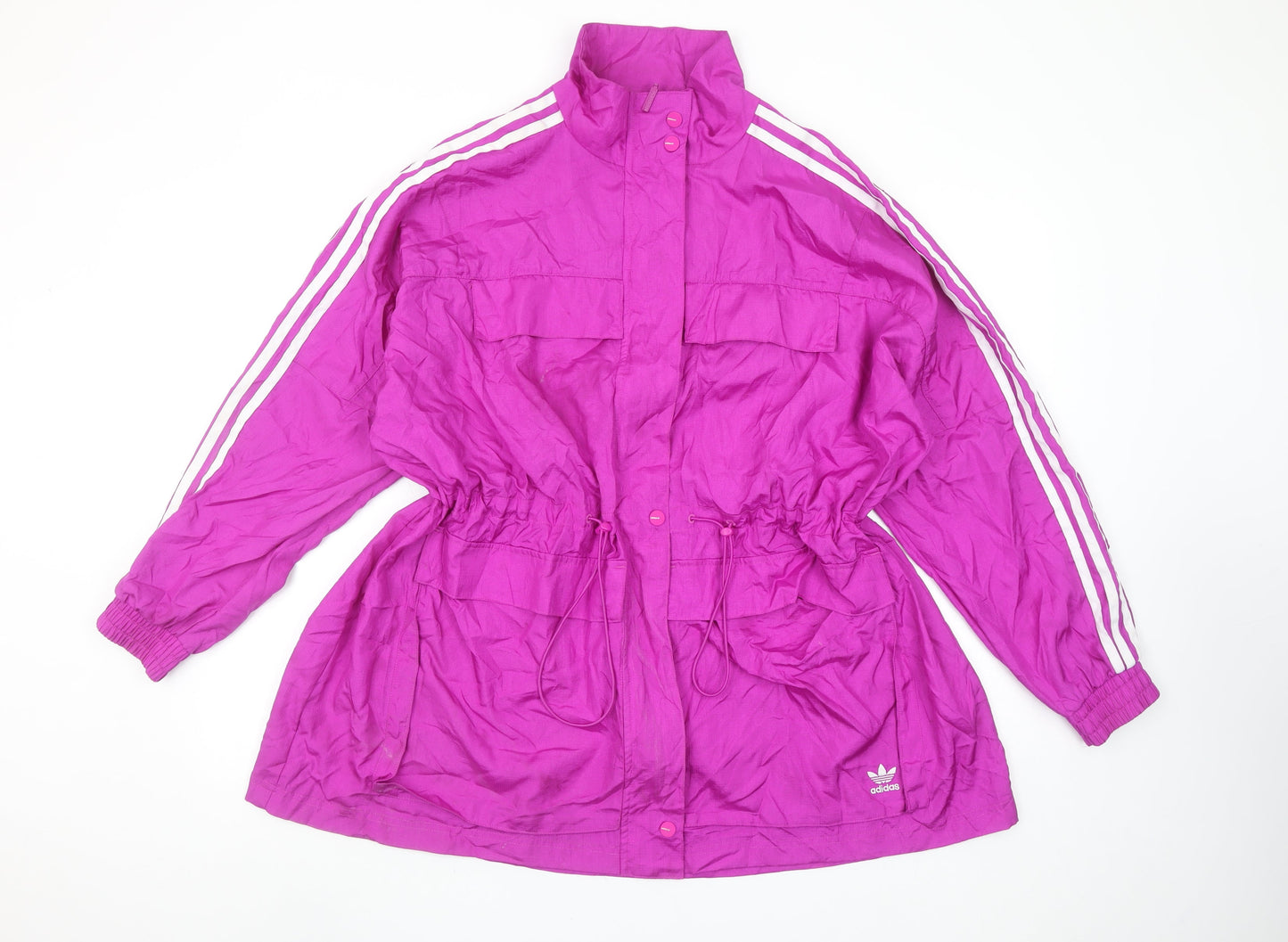 adidas Women's Purple Nylon 90s Windbreaker Jacket UK 10