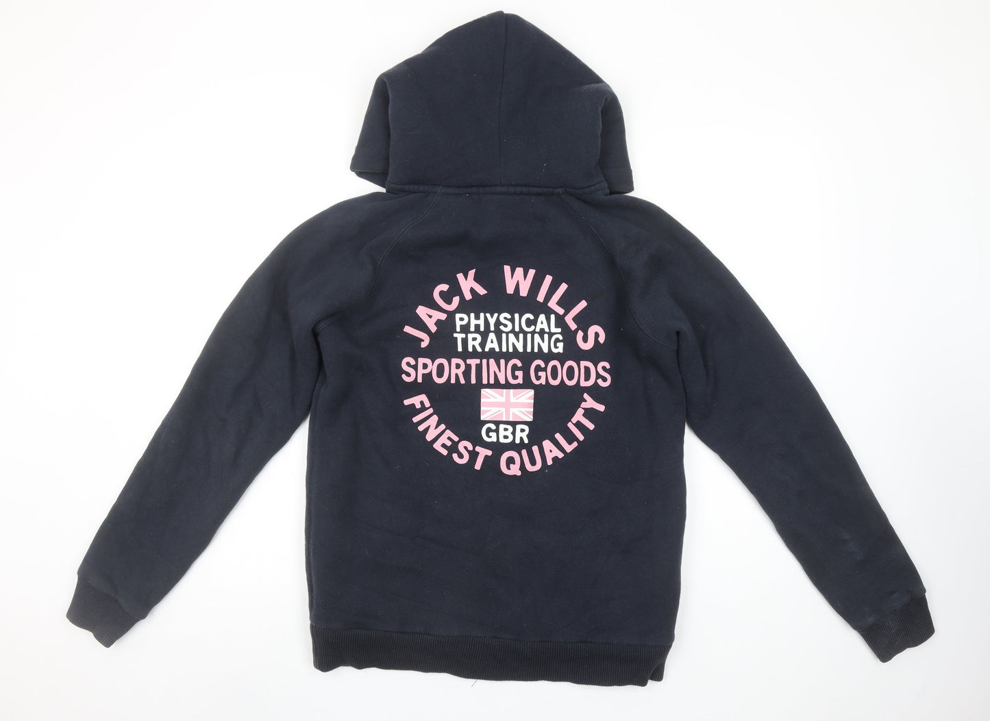 Womens UK 12 Regular Jack Wills Blue Full Zip Hoodie