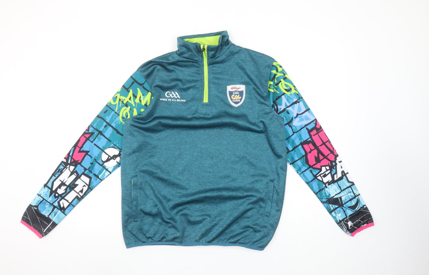 Azzurri Boys Blue 1/4 Zip Graphic Sweatshirt 5 Years