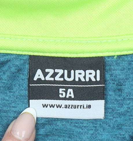 Azzurri Boys Blue 1/4 Zip Graphic Sweatshirt 5 Years